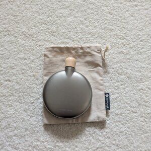 Snow Peak Round Titanium Flask, 150 mL